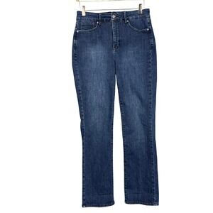 NYDJ Jeans Womens 6 Blue Curves 360 High‎ Rise Straight Leg Dark Wash Slimming